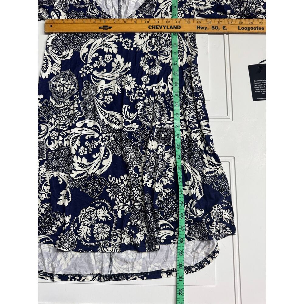 NWT Michael Lauren x Revolve Blue & White Paisley Print Mini Dress Size Small S - Picture 7 of 7